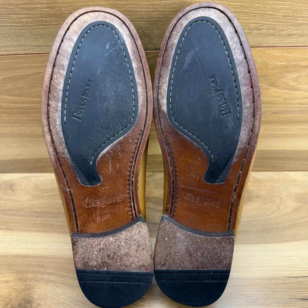 Weejuns‎ GH Bass Stratton Loafers Mens 10 M Cognac Tan Kiltie Tassel